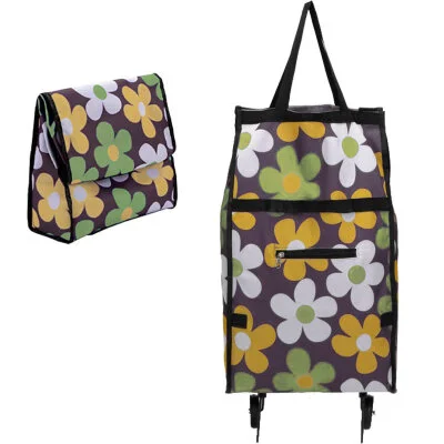 Mallony Сумка-тележка складная ATB-03 Ромашки, 61*32*13 см. 104583-SK