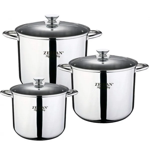 ZEIDAN Посуда 6пр. Z-50641 9,5л 12,0л 14,0л