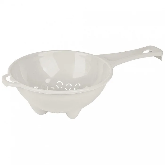 DELTA Дуршлаг Plast Team с ручкой 200 мм, 360х200х90 мм PT191510048 молочный туман