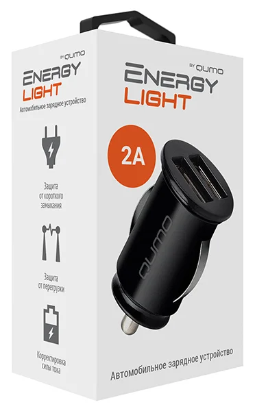 Qumo Автомобильное зарядное устройство Energy light (Charger 0034)