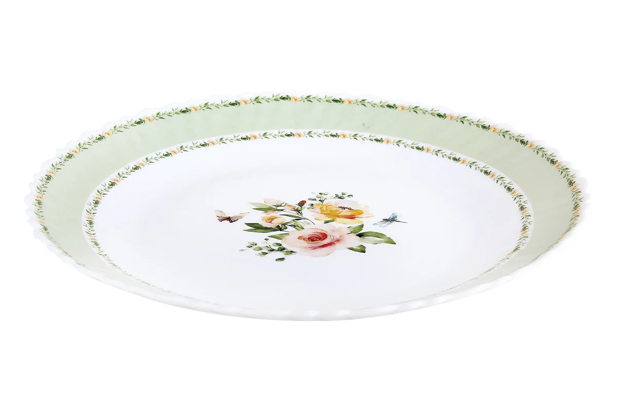 КОРАЛЛ Тарелка обеденная 24см.Secret garden greenBY23LHP95-7