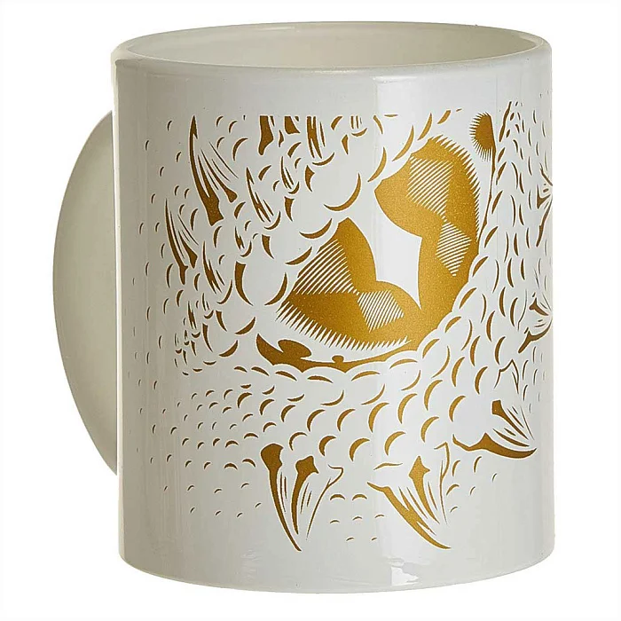 DELTA Кружка-оберег 300 мл 1208/DPP Глаз дракона белый/золотой СИМВОЛ ГОДА