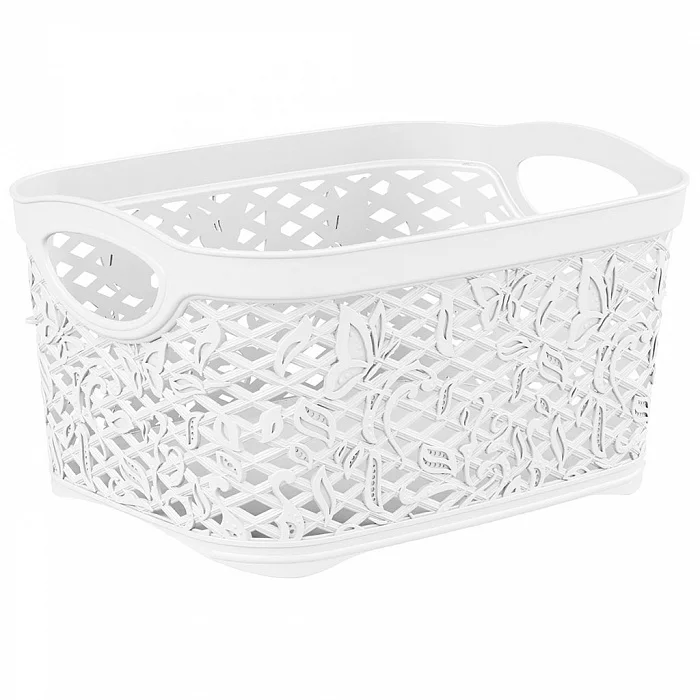 Delta Корзинка для хранения Keeplex Fiori с ручками 3,3 л, 23,6×17,6×12,6 см KL401110048 белое облако
