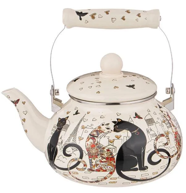 Lefard Чайник Agness Эмалированный, 2,5л, Серия Парижские Коты. 934-391