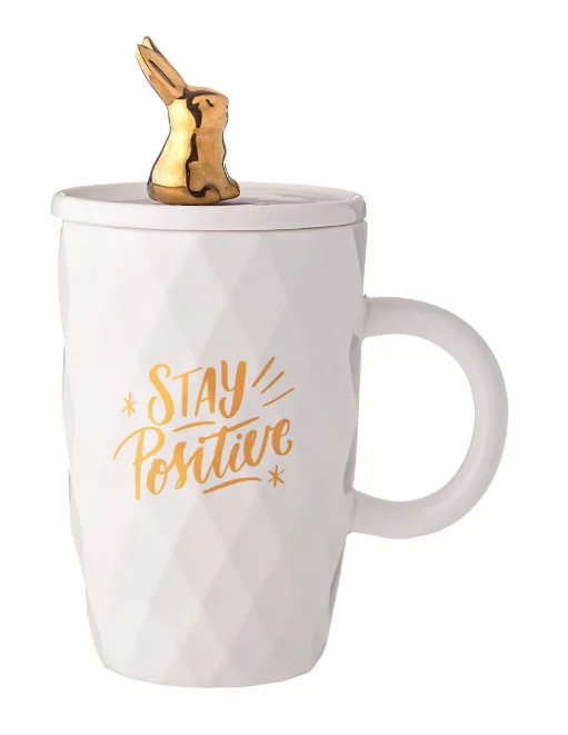 Lefard Кружка С Крышкой И Ложкой Bunny 390мл, Белая. 90-1093