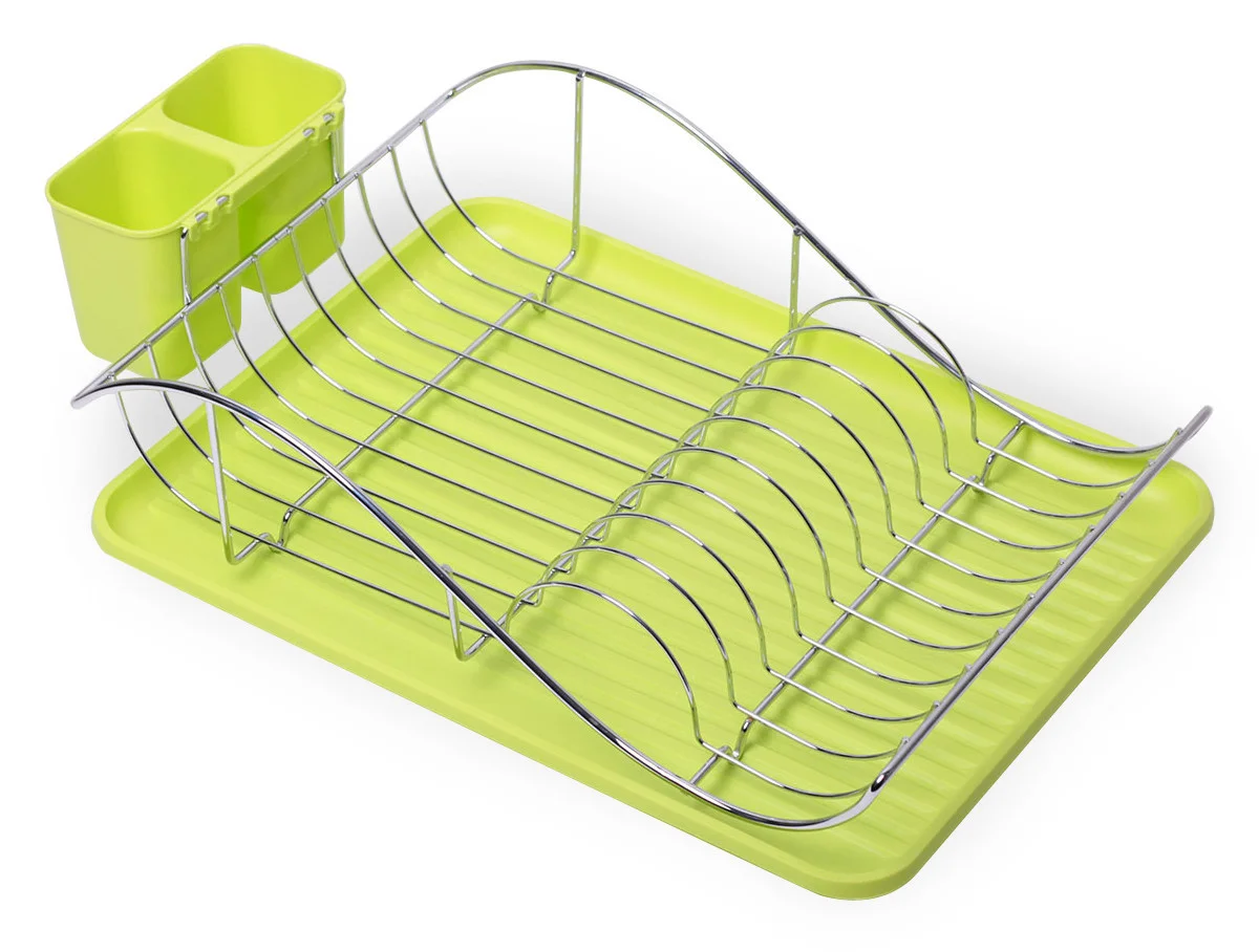 Kamille Сушилка для посуды KM-0761A (50х32х13 см) зеленый поддон