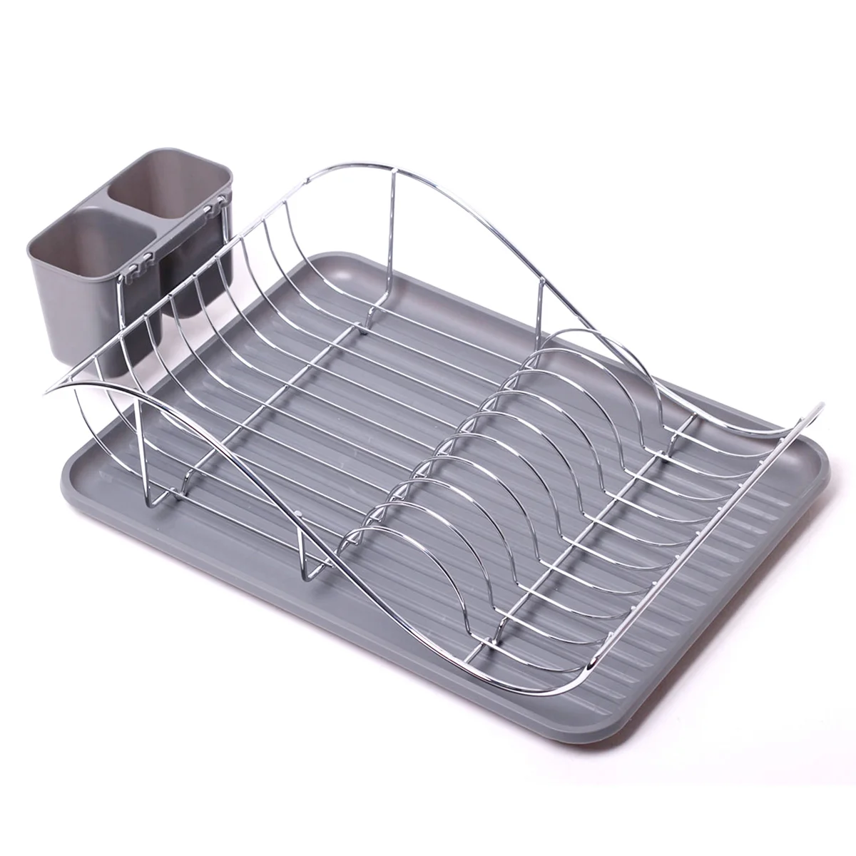 Kamille Сушилка для посуды KM-0761B (52х32х13 см) серый поддон