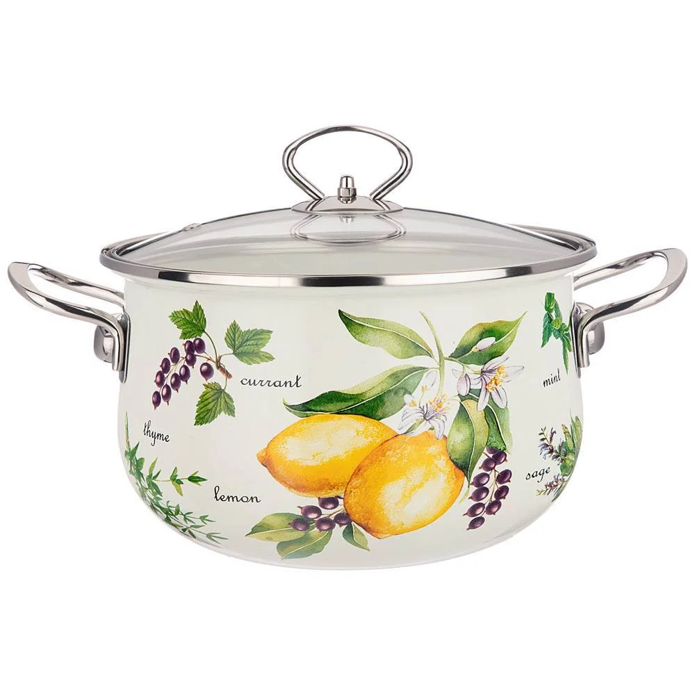 Lefard Кастрюля Эмалированная Agness Со Стеклянной Крышкой Серия Секретные Ингредиенты 3.6 Л, 22*13 См. 915-128