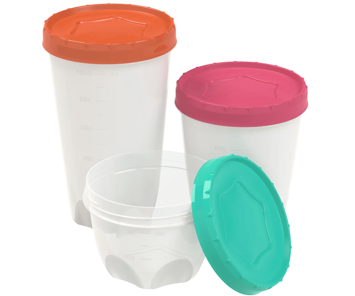 Альт-пласт Набор банок с завинчивающимися крышками №1 (0,6л; 0,9л; 1,2л) (D-116мм) (3 шт) АП 617