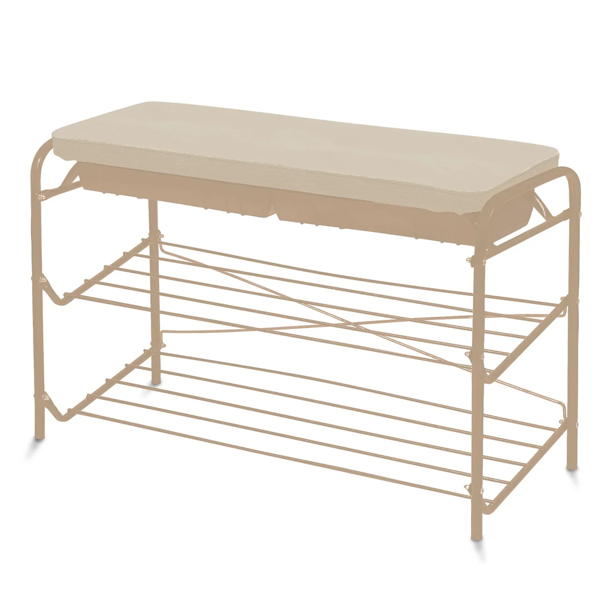 НИКА Этажерка с ящиком ЭТП3-1/БЖ слоновая кость/бежевый металлик