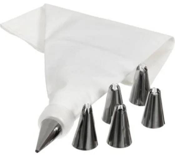 MARMITON Набор для декорирования выпечки мешок и 6 стальных насадок 16182