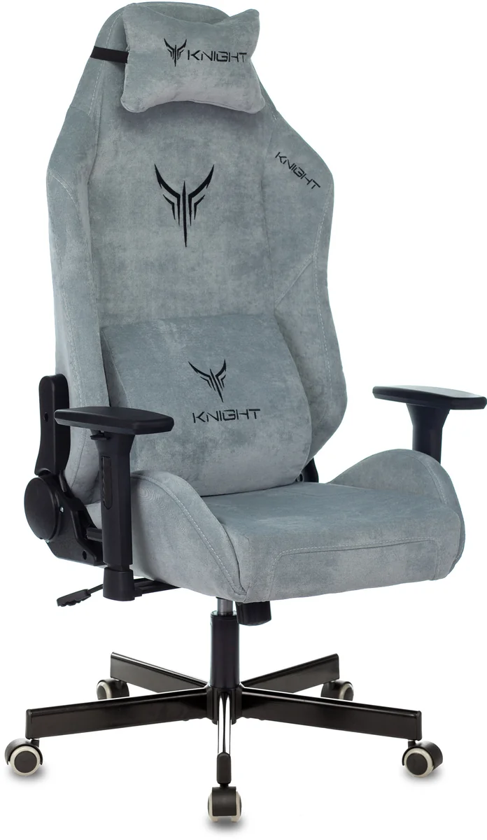 Бюрократ Кресло игровое Knight N1 Fabric серо-голубой