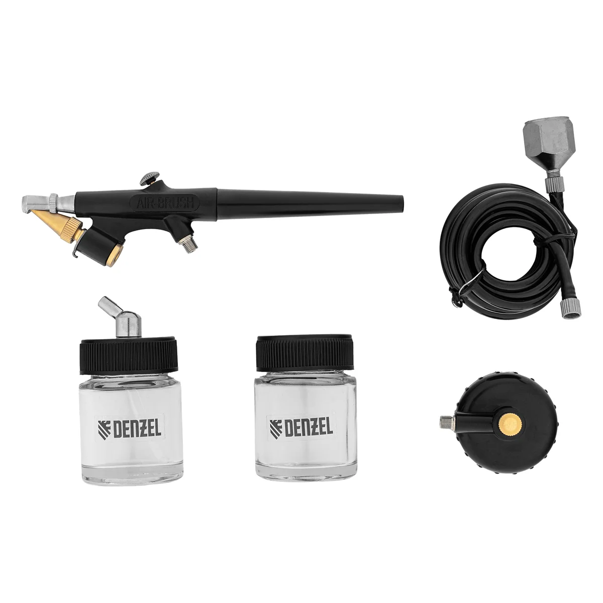 Denzel Аэрограф с нижним бачком AB2, 0,8 мм, 22 мл, 11 л/мин 57311