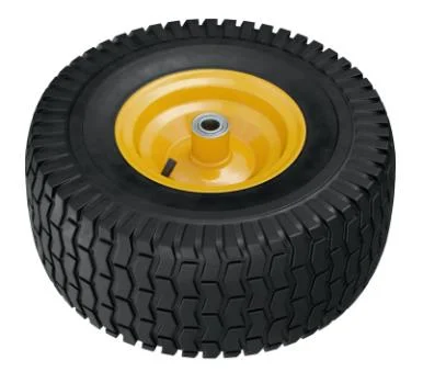 Denzel Колесо пневматическое 15/6.00-6, D 370 мм, подш. внут. диам. 16 мм, длина оси 100 мм 68998