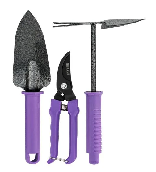 Palisad Набор садового инструмента с секатором, пластиковые рукоятки, 3 предмета, Standard, 62904