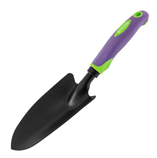 Palisad Совок посадочный широкий, 85х335 мм, стальной, обрезиненная эргономичная рукоятка, LSR1, 62060