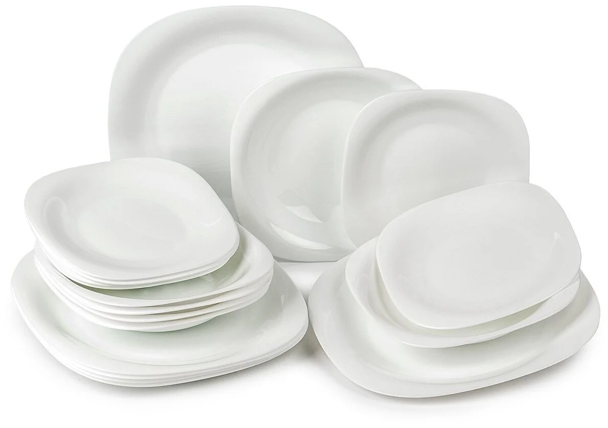 LUMINARC Набор столовый Carine White Neo 18пр P7989/V2447