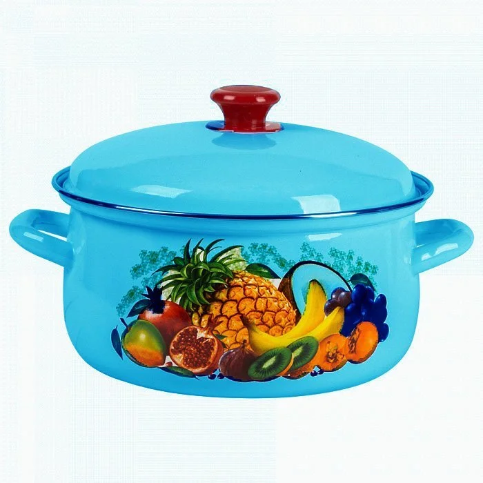 КМК Кастрюля 1,5л сфер.с об.с рис.(голубая) 61915-083/6