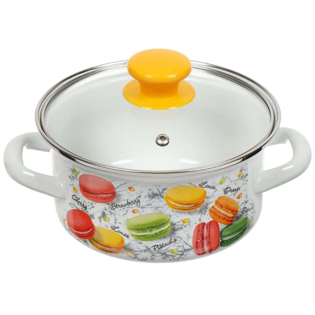 КМК Кастрюля 1,5л цил.об.с рис.(бел.) Цветное печенье 51904-352/4.02