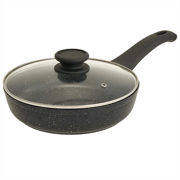 ГАРДАРИКА Сковорода 22 см с антипригарным покрытием и стеклянной крышкой 1222-04-10 серия Орион