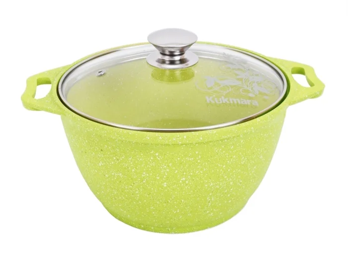 KUKMARA Кастрюля 6л со стеклянной крышкой, АП линия Trendy style (Lime) к61tsl