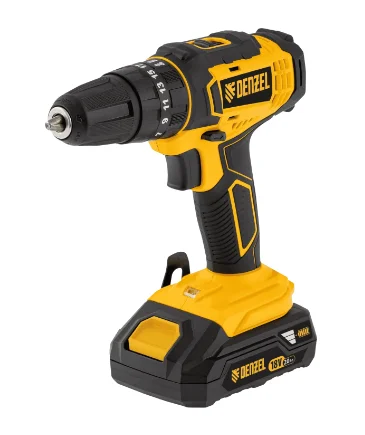 Denzel Дрель-шуруповерт аккумуляторная ударная CID-18-02BM, Li-Ion, 18 В, 2 акк. 26135