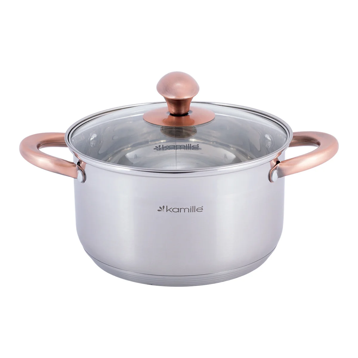 Kamille Кастрюля 3 л. из нержавеющей стали KM-4932 с медными ручками