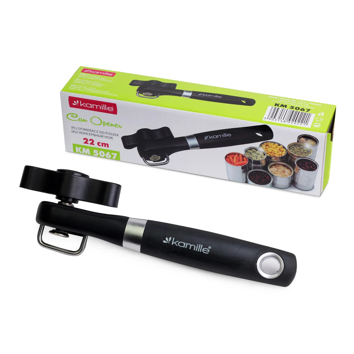Kamille Нож консервный KM-5067 с пластиковой ручкой