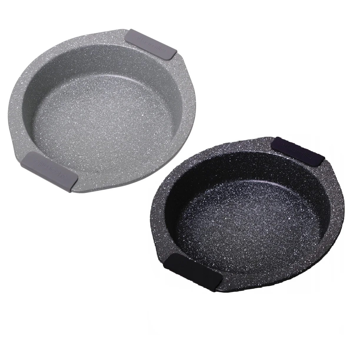 Kamille Форма для запекания круглая KM 6034A (28,5х26,5х6 см) из углеродистой стали с мраморным покрытием