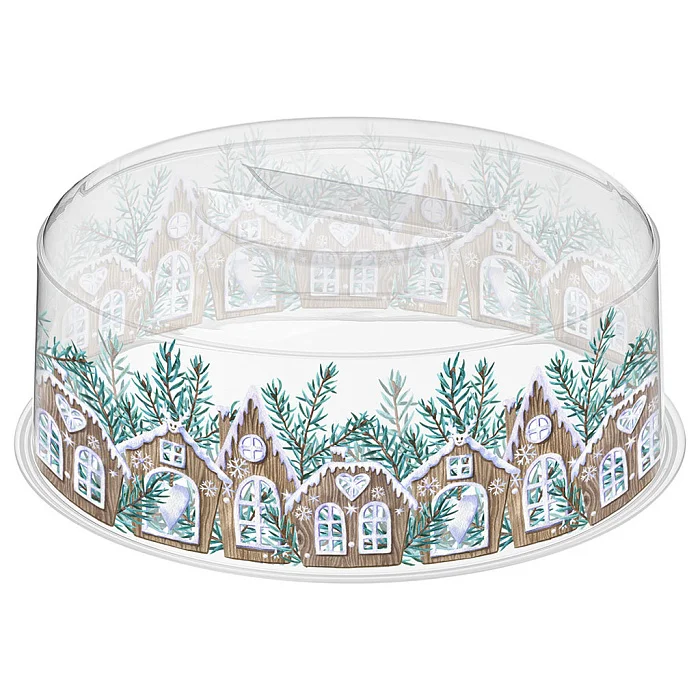 DELTA Крышка для СВЧ Bergamo 246 мм с декором (бесцветный) 222106501/00