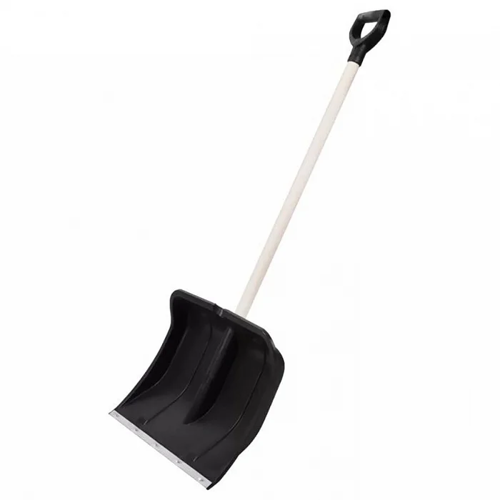 Delta Лопата снеговая Вьюга №3 (оцинкованная планка) в сборе с деревянным черенком и V-образной ручкой