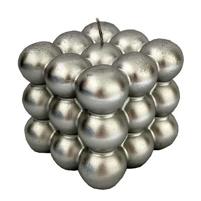 Mallony Свеча Неокуб серебряная (лак). 104541-SK