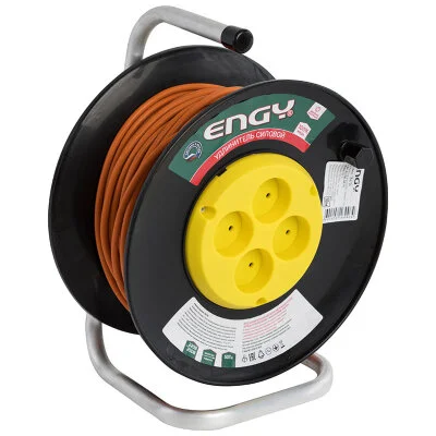 ENGY Удлинитель на катушке Премиум, 50м./4роз, б/з, (ПВС 2х0,75). 186726-SK