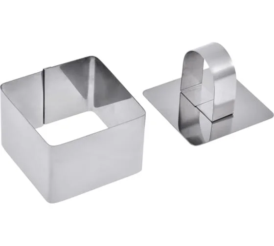 MARMITON Форма с прессом для выкладки салатов и гарниров квадратная 8х8х4 см 17094