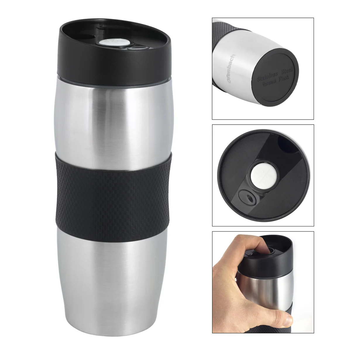 Kamille Термокружка 380 мл. из нержавеющей стали Ofenbach NB 101304 с TPR вставкой