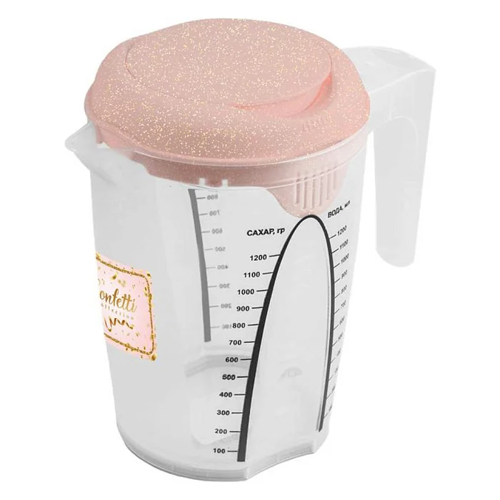 DELTA Емкость для блендера мерная Plast Team Confetti 1,5 л PT114813593 клубничное пралине