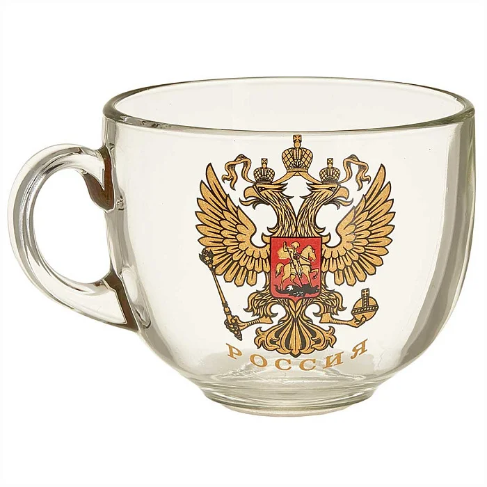 ДЕКОСТЕК Кружка 500 мл Герб России D1858/24