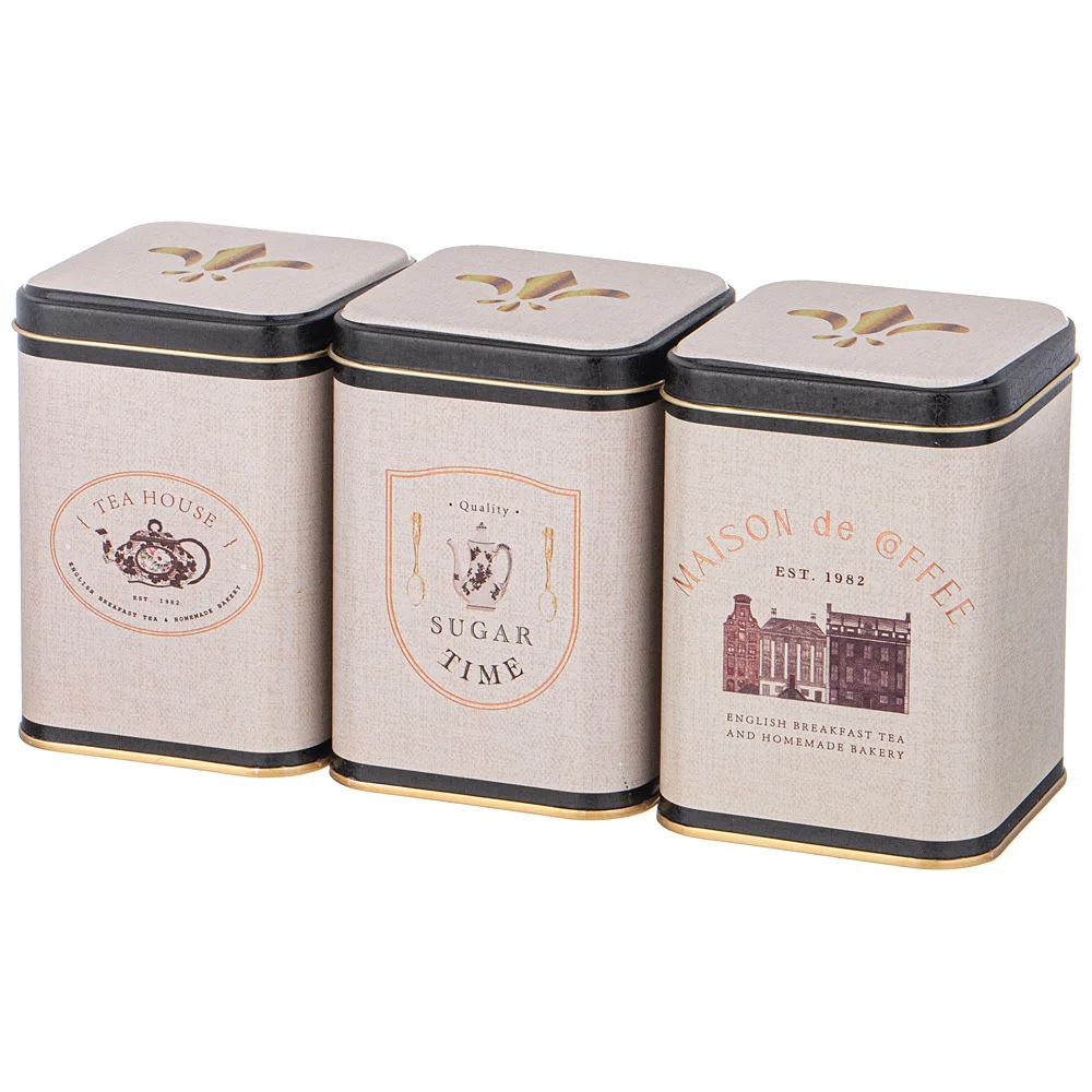 Lefard Набор Емкостей Для Хранения English Breakfast Из 3-х Штук, 9х9х12,5 См, 1л. 949-064