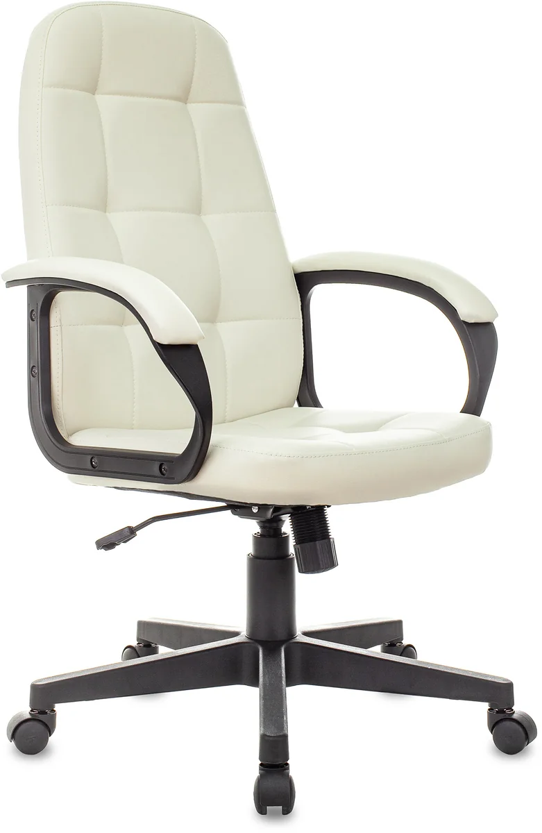 Бюрократ Кресло руководителя CH-002 слоновая кость OR-10 эко.кожа крестов. пластик