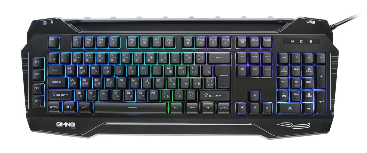 GMNG Клавиатура 975GK черный USB Multimedia for gamer LED