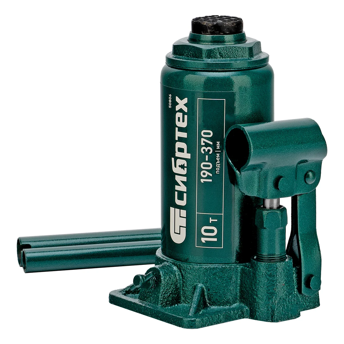 Сибртех Домкрат гидравлический бутылочный, 10 т, 190-370 мм 50806