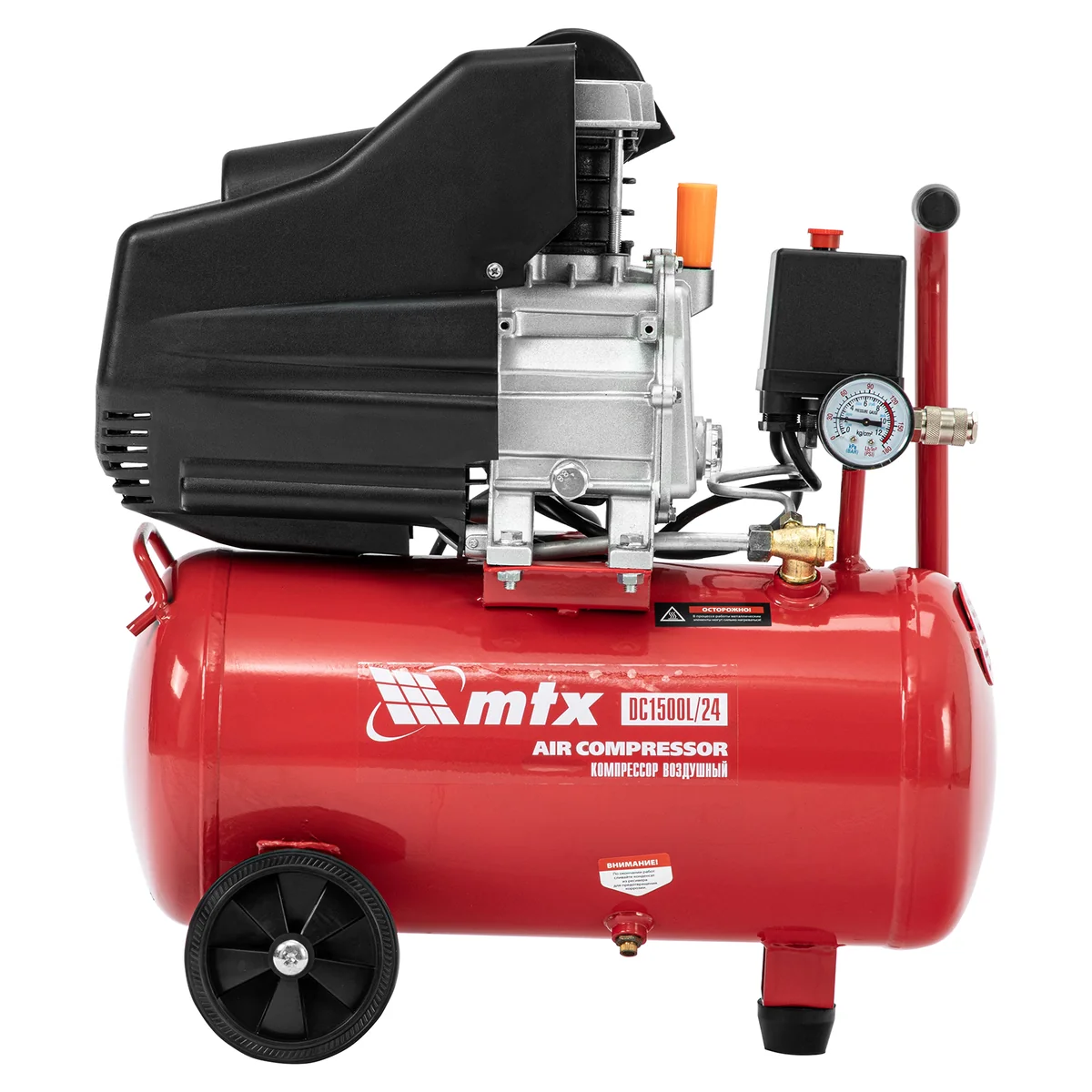 Matrix Компрессор воздушный DC1500L/24, 1,5 кВт, 24 л, 210 л/мин 58017