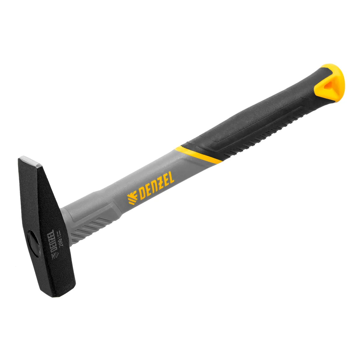 Denzel Молоток слесарный, 200 г, кованый, фибергласовая рукоятка c TPR покрытием 10482