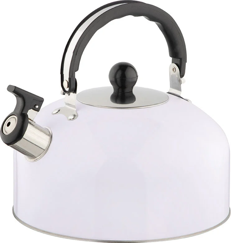 MALLONY Чайник, Casual, объем 2,7 л, со свистком, из нержавеющей стали, окрашенный, цвет: светло-лиловый. 985627-SK