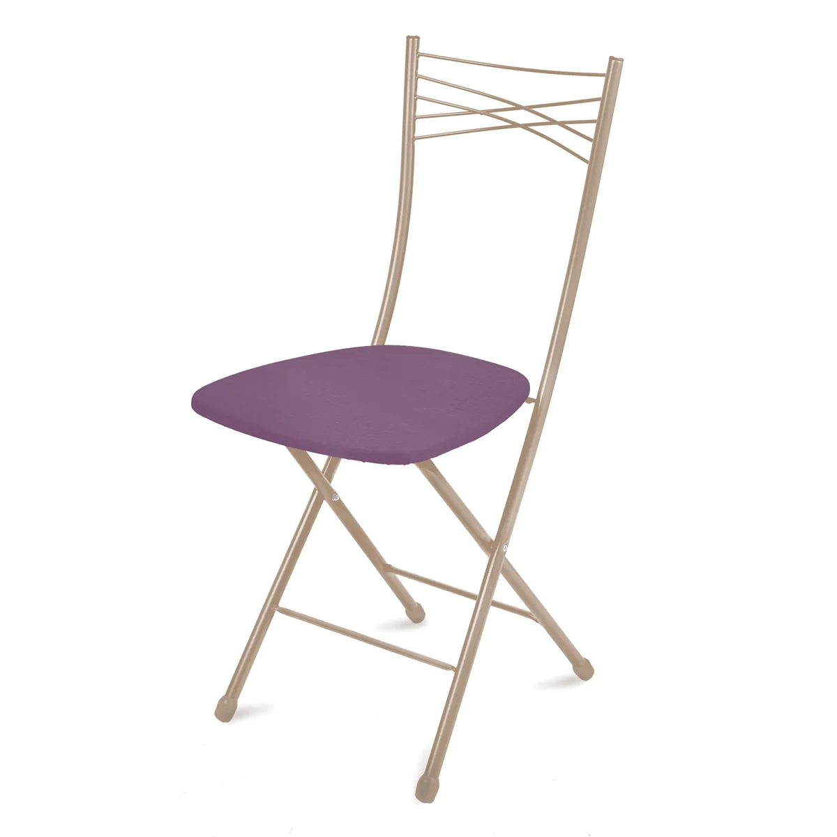 НИКА Стул складной ССН1/9 морозный сливовый/бежевый металлик