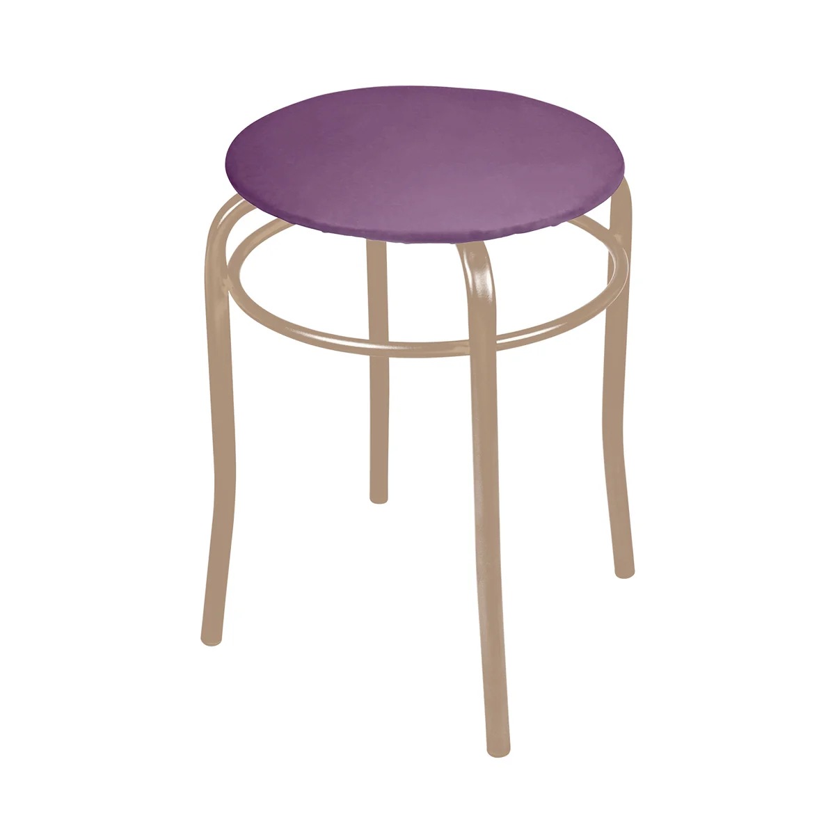 НИКА Табурет 2 ТПР2/СЛ морозный сливовый/бежевый металлик