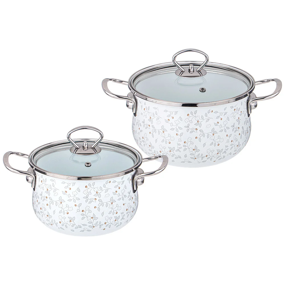 Lefard Набор Кастрюль Agness Эмалированных Серия Вивьен, 4пр. 2,0л И 2,8л, 18х11см, 20х12см. 934-711