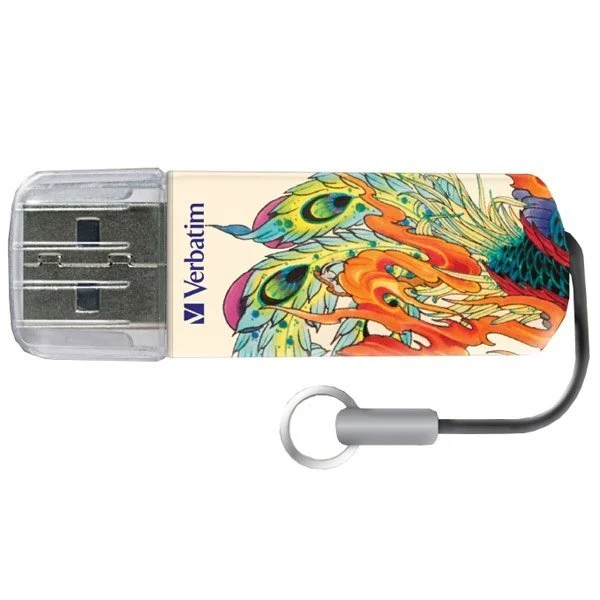 VERBATIM Флеш Диск 32Gb Mini Tattoo Phoenix USB 2.0 49898
