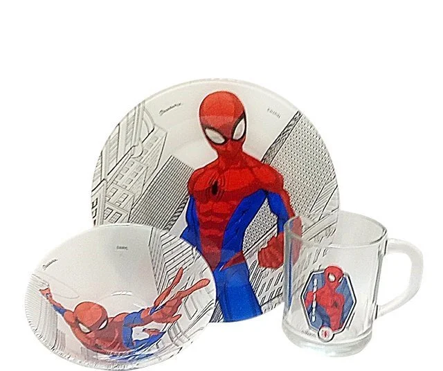 PASABAHCE Набор посуды д/завтрака 3 пр. Человек - паук 95827 BD9