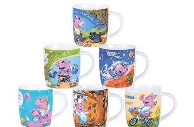 КОРАЛЛ Кружка 380 мл. Свинки-юмор GJ 003-6U